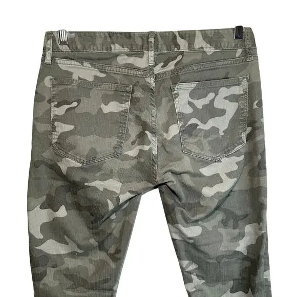 Gap 1969 Womens Camouflage Low Rise Always Skinny Zipper Pocket Jeans 27 Grunge - Picture 7 of 12